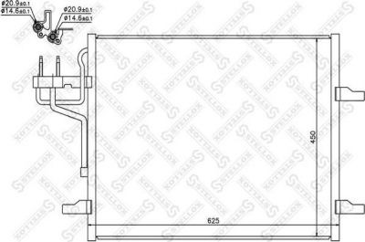 Stellox 10-45734-SX конденсатор, кондиционер на FORD KUGA I