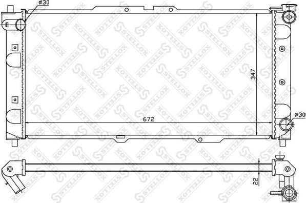 STELLOX 10-25216-SX радиатор системы охлаждения! без AC Mazda 323 1.5i/1.8i 16V 94-98 (1025216SX)