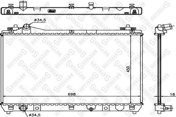 STELLOX 10-25457-SX радиатор системы охлаждения! Suzuki Grand Vitara 2.0/2.4 05> (1025457SX)