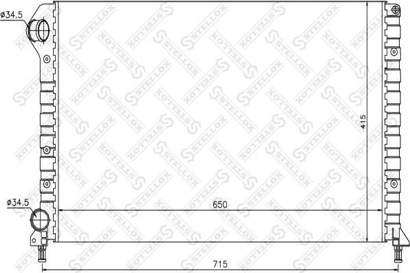 STELLOX 10-25477-SX радиатор системы охлаждения! Fiat Doblo 1.2-1.6/1.9D 01> (1025477SX)