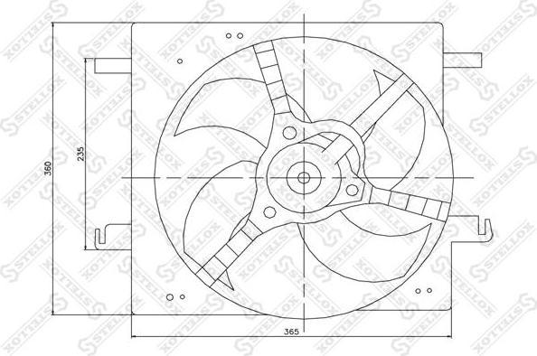 Stellox 29-99070-SX вентилятор, охлаждение двигателя на FORD KA (RB_)