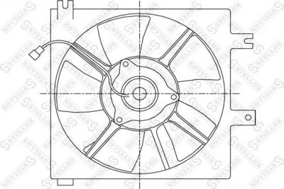 Stellox 29-99171-SX вентилятор, охлаждение двигателя на MAZDA 626 IV Hatchback (GE)