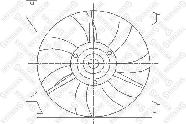 Stellox 29-99223-SX вентилятор, охлаждение двигателя на KIA SPECTRA седан (LD)