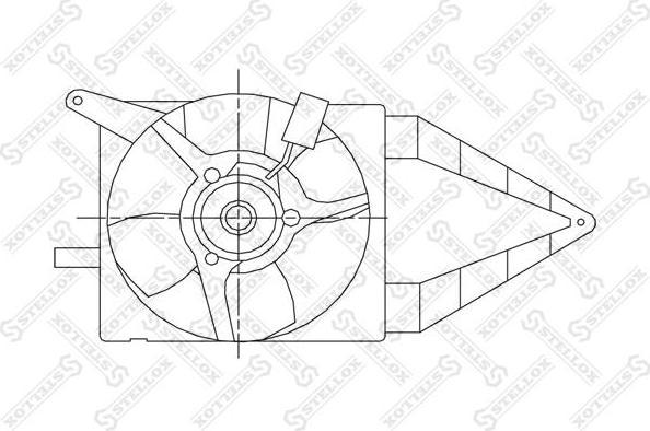 Stellox 29-99246-SX вентилятор, охлаждение двигателя на OPEL CORSA B (73_, 78_, 79_)