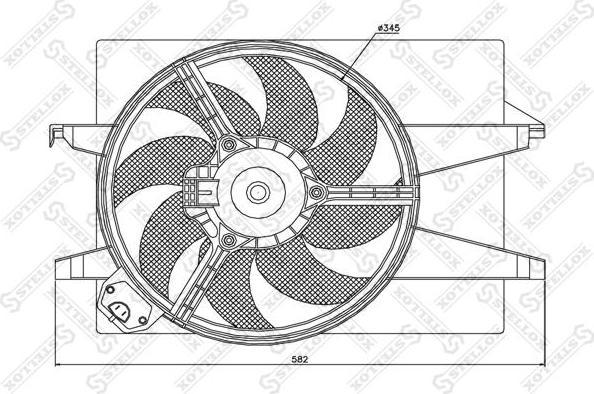 Stellox 29-99324-SX вентилятор, охлаждение двигателя на FORD FOCUS II седан (DA_)