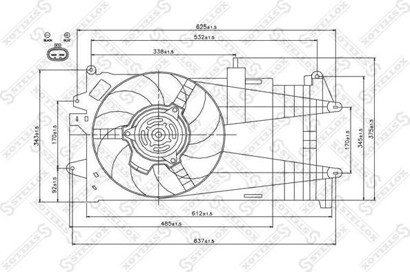 Stellox 29-99362-SX вентилятор, охлаждение двигателя на FIAT PUNTO (188)