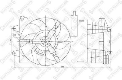 Stellox 29-99373-SX вентилятор, охлаждение двигателя на FIAT PUNTO (188)