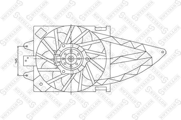 Stellox 29-99374-SX вентилятор, охлаждение двигателя на FIAT PANDA (169)