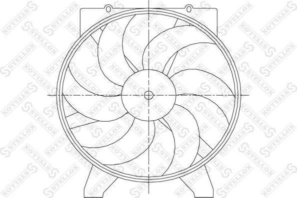Stellox 29-99384-SX вентилятор, охлаждение двигателя на RENAULT CLIO I (B/C57_, 5/357_)