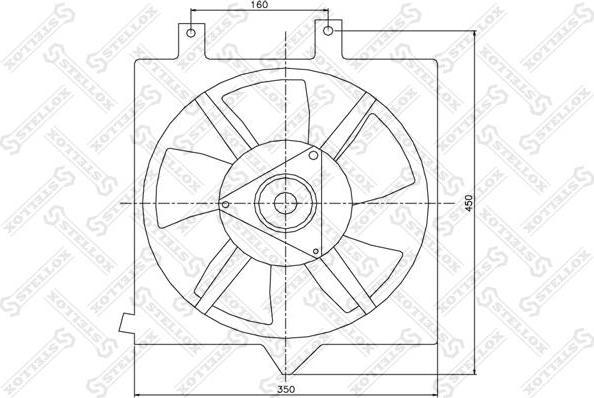 Stellox 29-99423-SX вентилятор, охлаждение двигателя на NISSAN PRIMERA Traveller (WP11)