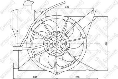 Stellox 29-99436-SX вентилятор, охлаждение двигателя на TOYOTA YARIS (SCP1_, NLP1_, NCP1_)