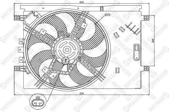 Stellox 29-99446-SX вентилятор, охлаждение двигателя на FIAT PUNTO EVO (199)