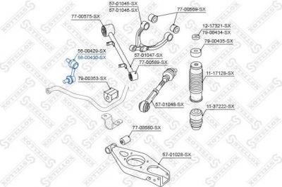 Stellox 56-00430-SX тяга / стойка, стабилизатор на SSANGYONG KYRON