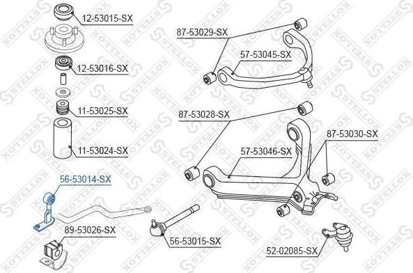Stellox 56-53014-SX тяга / стойка, стабилизатор на KIA RETONA (CE)