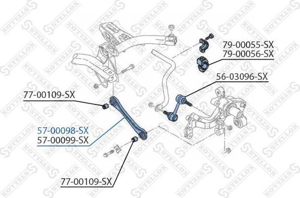 Stellox 57-00098-SX рычаг независимой подвески колеса, подвеска колеса на VW PASSAT Variant (3C5)