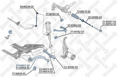Stellox 57-03855-SX рычаг независимой подвески колеса, подвеска колеса на 5 (F10, F18)