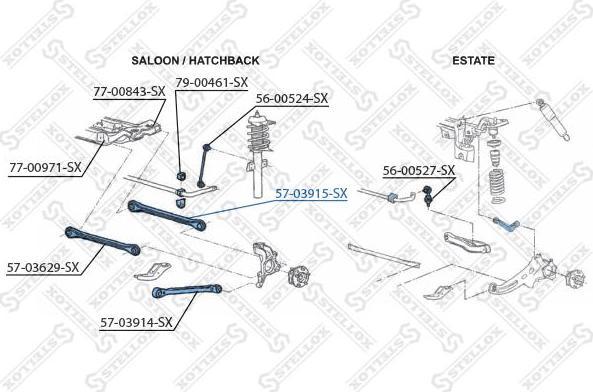 STELLOX 57-03915-SX рычаг задней подвески задний! Ford Mondeo all 01> (5703915SX)