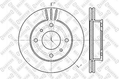 Stellox 6020-2230V-SX тормозной диск на NISSAN PRIMERA (P10)