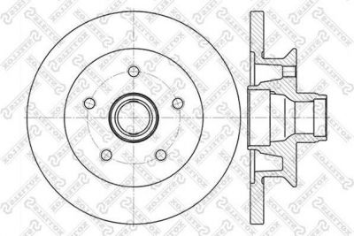 Stellox 6020-4727-SX тормозной диск на VW TRANSPORTER III фургон