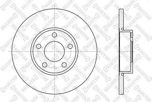 Stellox 6020-4742-SX тормозной диск на AUDI A4 Avant (8D5, B5)