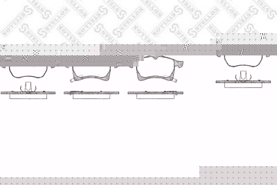 Stellox 694 002BL-SX комплект тормозных колодок, дисковый тормоз на OPEL ASTRA G универсал (F35_)