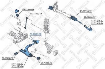 Stellox 77-00761-SX подвеска, рычаг независимой подвески колеса на FORD FUSION (JU_)