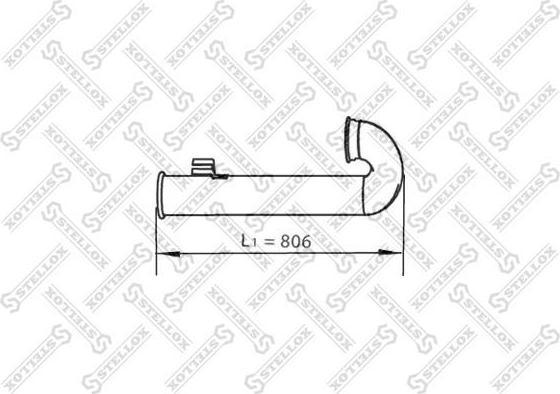 Stellox 82-03759-SX труба выхлопного газа на DAF CF 85