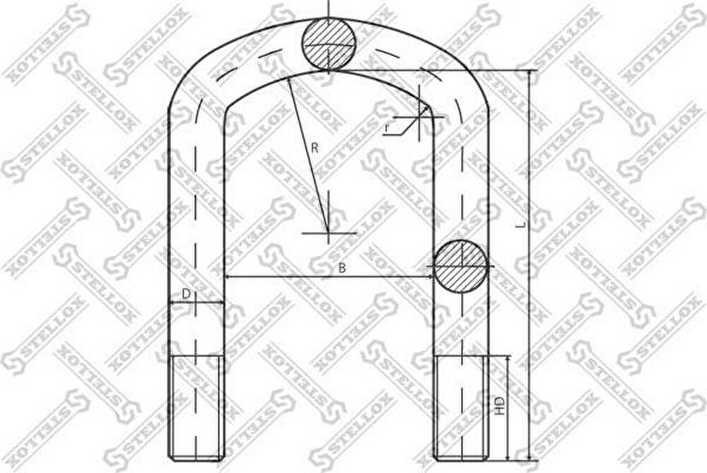 Stellox 84-64266-SX стремянка рессоры на MERCEDES-BENZ T2/LN1 фургон/универсал