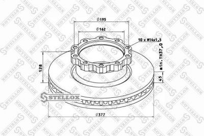 Stellox 85-00712-SX тормозной диск на MAN M 2000 L