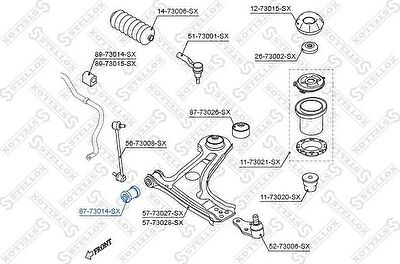 Stellox 87-73014-SX подвеска, рычаг независимой подвески колеса на CHEVROLET LACETTI (J200)
