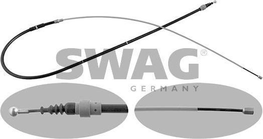 SWAG 30 94 8308 трос, стояночная тормозная система на SKODA ROOMSTER Praktik (5J)