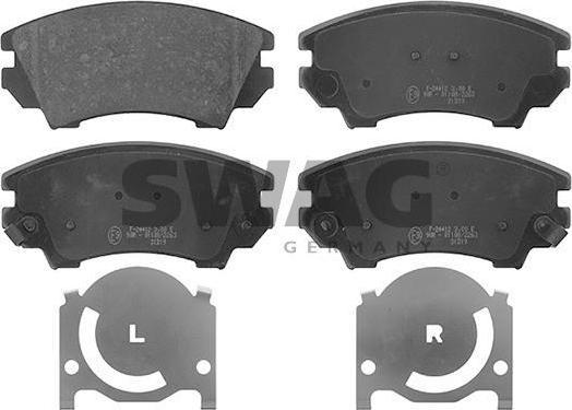 SWAG 40 91 6892 комплект тормозных колодок, дисковый тормоз на OPEL INSIGNIA седан