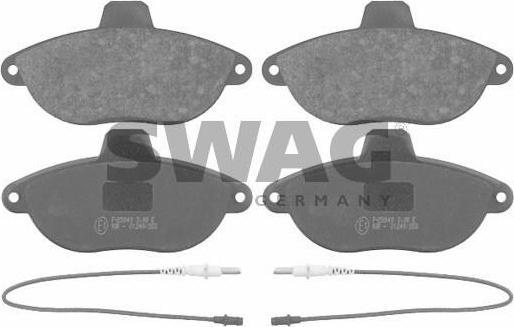 SWAG 62 91 6225 комплект тормозных колодок, дисковый тормоз на PEUGEOT EXPERT фургон (222)