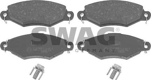 SWAG 62 91 6226 комплект тормозных колодок, дисковый тормоз на PEUGEOT 206 SW (2E/K)