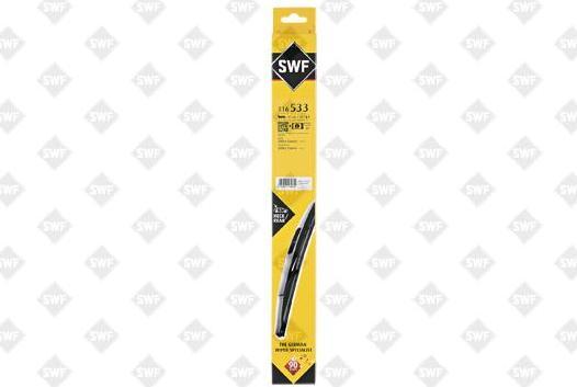 SWF 116533 щетка стеклоочистителя на VAUXHALL ZAFIRA Mk III (P12)
