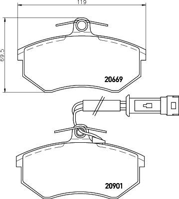 TEXTAR Колодки торм пер AUDI А80/VOLKSWAGEN 87-97 (8A0698151B, 2066922)