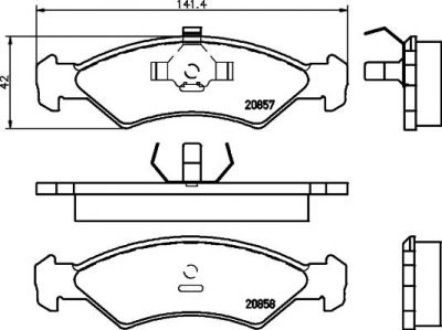 Textar 2085702 комплект тормозных колодок, дисковый тормоз на FORD FIESTA фургон (FVD)