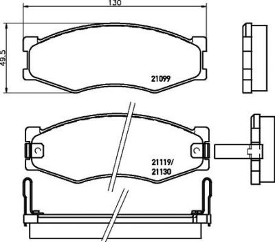 Textar 2109902 комплект тормозных колодок, дисковый тормоз на NISSAN VANETTE CARGO фургон (HC 23)