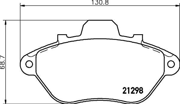 Textar 2129802 комплект тормозных колодок, дисковый тормоз на PEUGEOT 605 (6B)