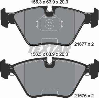 TEXTAR Колодки торм.пер. 5 (E39) (2167703)