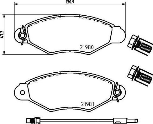 Textar 2198009 комплект тормозных колодок, дисковый тормоз на RENAULT KANGOO (KC0/1_)