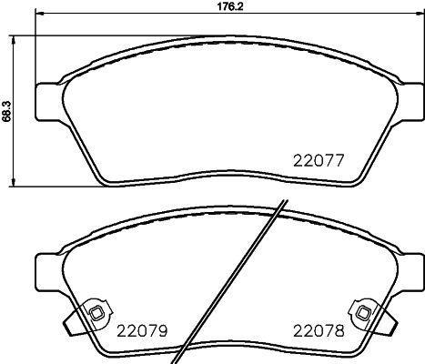 TEXTAR Тормозные колодки пер. Caddilac SRX 09> (2207701)
