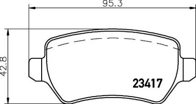 TEXTAR Колодки задние OPEL Astra G/H Meriva Zafira (2341702)