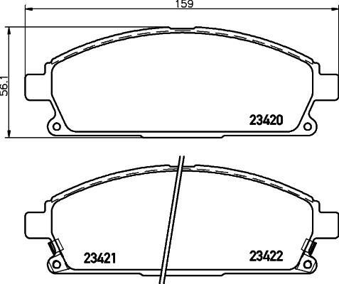 TEXTAR Колодки передние NISSAN PATHFINDER/X-TRAIL 97->04 (2342001)