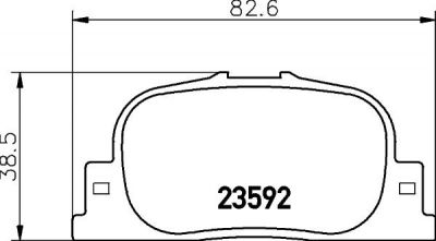 TEXTAR Колодки задние TOYOTA Camry ->01/BYD F3/GEELY Vision (2359201)