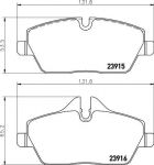 TEXTAR Колодки передние E81/E87/MINI Cooper /131.4x65.3/t=17.6mm (2391503)