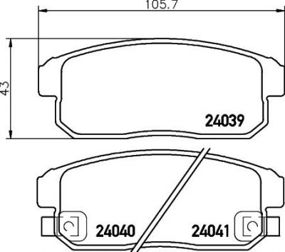 TEXTAR Колодки торм.зад. Suzuki Ignis II (2404001)