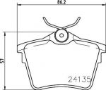 TEXTAR Колодки торм.зад. Peugeot 407, 607, Citroen C5 (2413501)