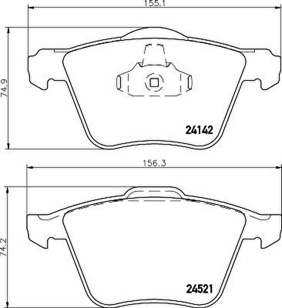 TEXTAR Колодки передние FORD S-Max 07->/VOLVO S80 II/JAGUAR S-Type 02-> (30736322, 2414201)