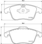 TEXTAR Колодки передние CITROEN C5 1.6/1.8/2.0 02/08-> (2433201 )